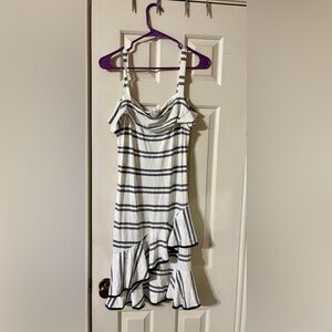 Venus Asymmetrical Striped Dress.